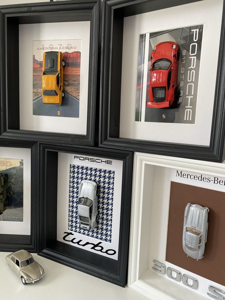 Obraz 3D z modelem samochodu 1:36 jakość premium wysokiej klasy modele
