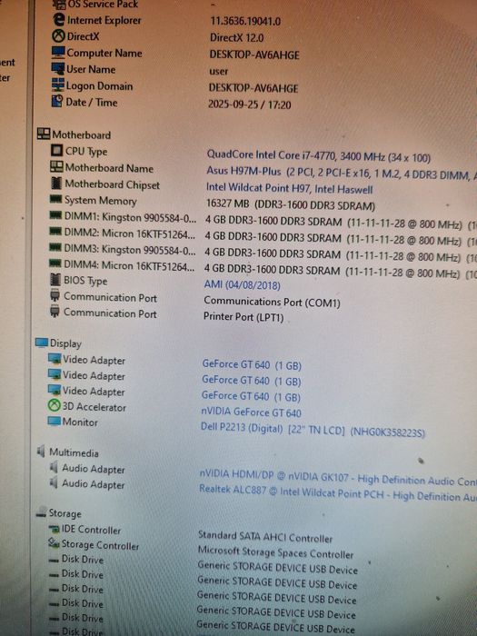 Intel i7-4770 3.9ghz/16gb/Asus H97M-PLUS(m.2ssd) Комплект 8потоків