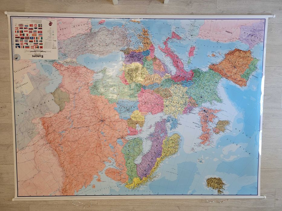 Mapa Polityczna Europy 188 cm x 135 cm