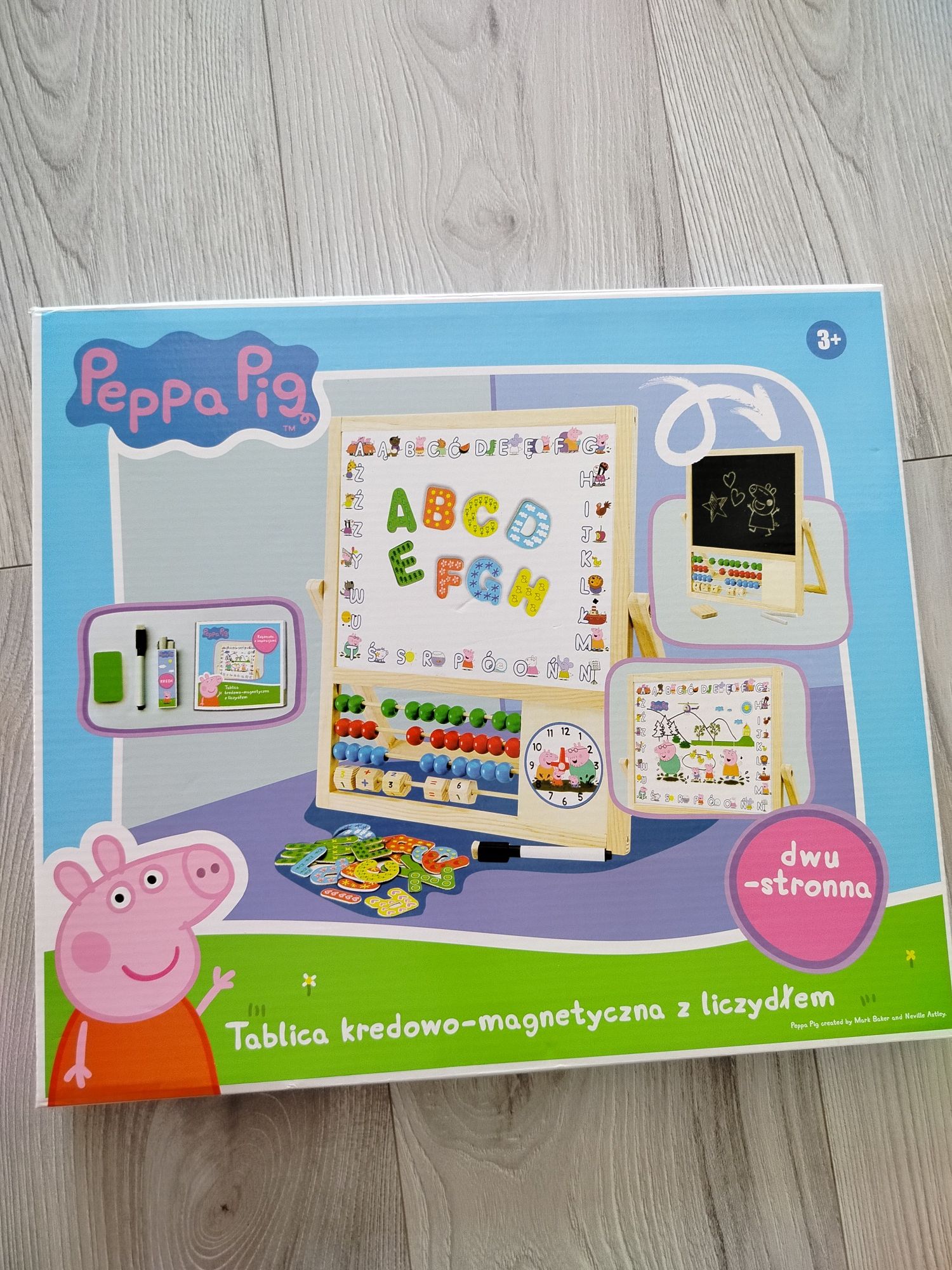 Tablica kredowo-magnetyczna z liczydłem Peppa pig