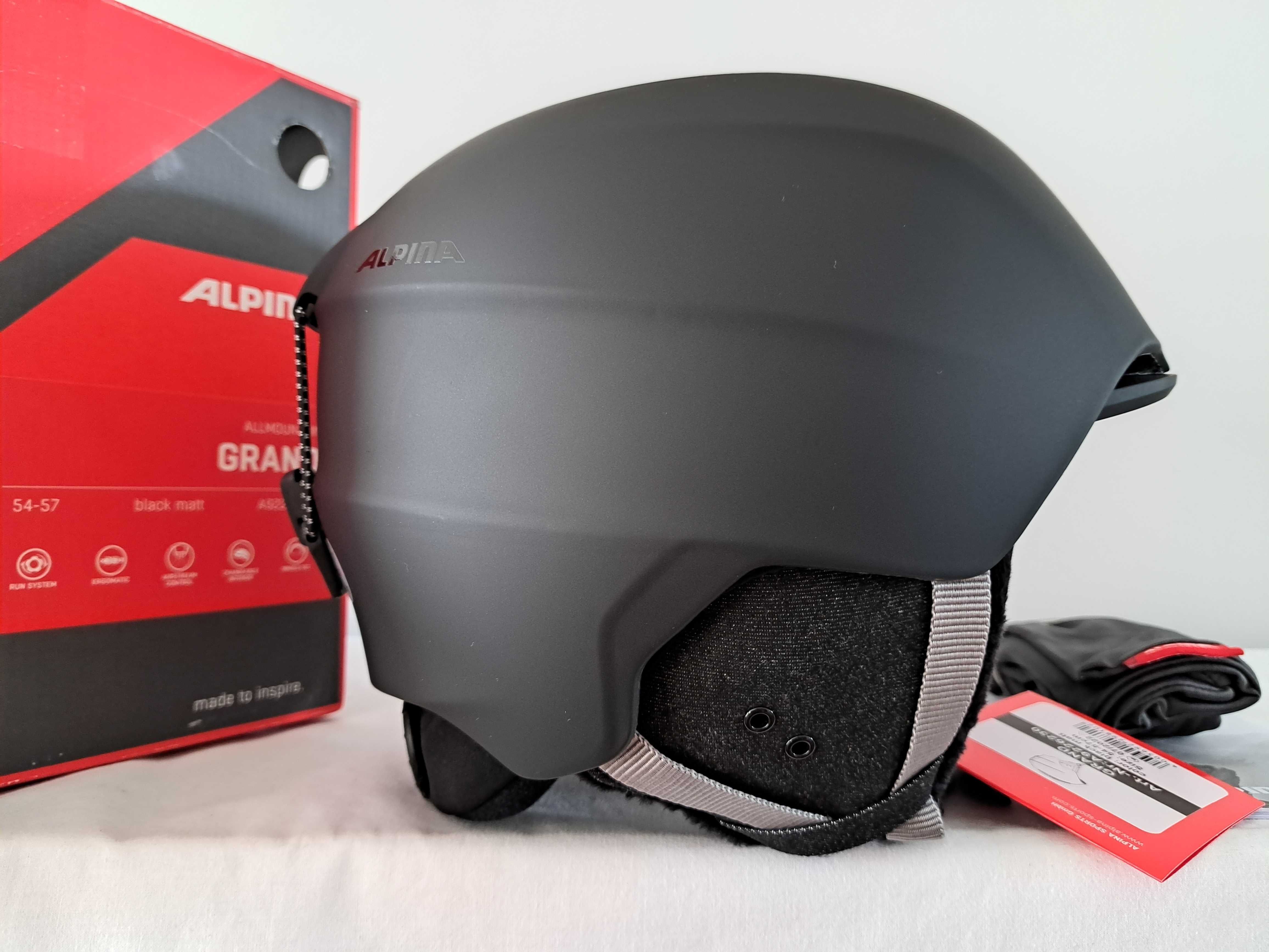 Kask narciarski Alpina Grand All Mountain Black Matt M 54-57cm
