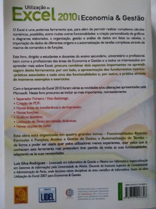 Exel para economia e gestão