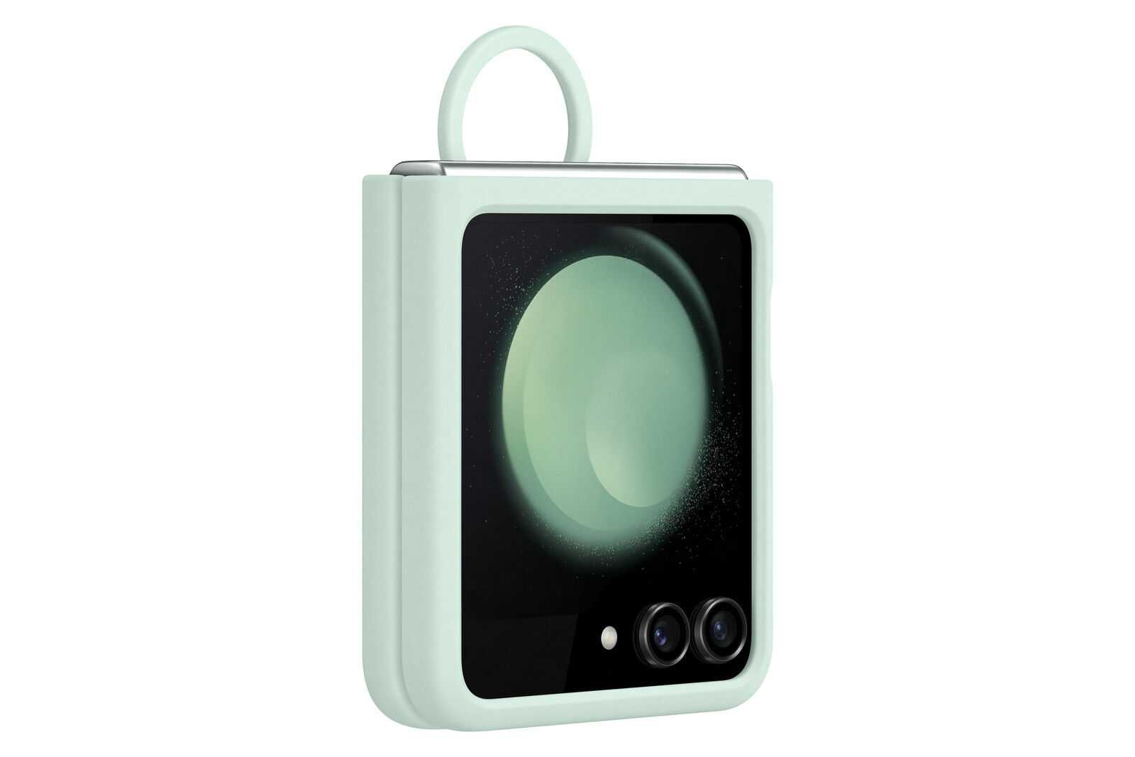 Оригинальный чехол Samsung Z Flip 5 Silicone Cover with Ring Mint