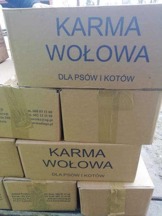 Karma wołowa mięso dla psa pies kot kota kurier 10 kg