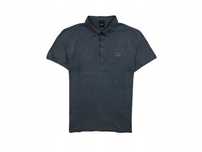 HUGO BOSS Koszulka Polo Męska Szara Logowana r. M/L