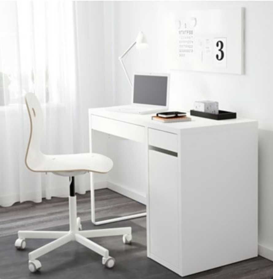 IKEA MICKE biurko z szafką 105x50 BIAŁY jak nowe bez żadnych uszkodzeń