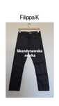 Filippa K damskie spodnie czarne jeansy S woskowane