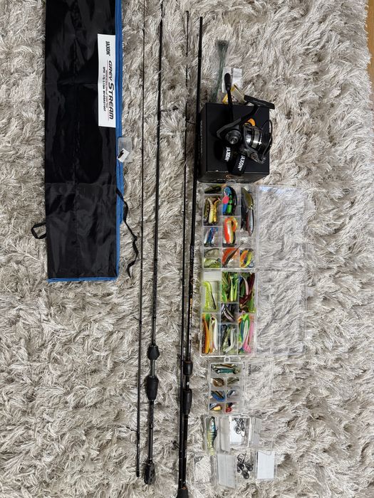 Sprzedam duży zestaw spiningowy ( jaxon, mikado, savage gear)