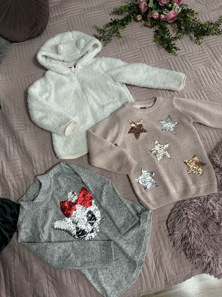 Rozm 116 komplet sweterki / bluza