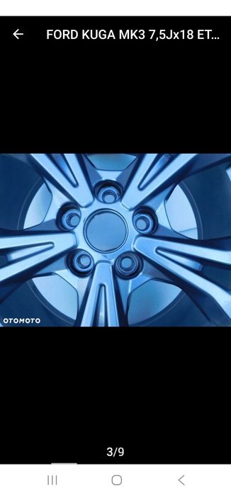 Alufelga 18 5×108 Ford Kuga MK3 Et50 7.5j Orginał pojedyncza