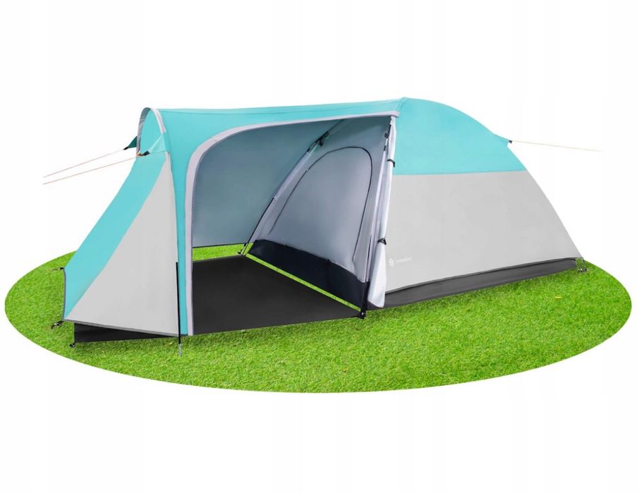 Namiot 3 Osobowy Przedsionek Wodoodporny Duży Turystyczny Kempingowy