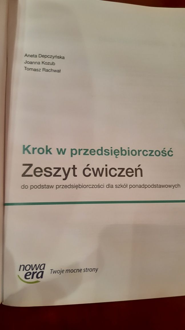 Krok w przedsiębiorczość zeszyt ćwiczeń Nowa Era