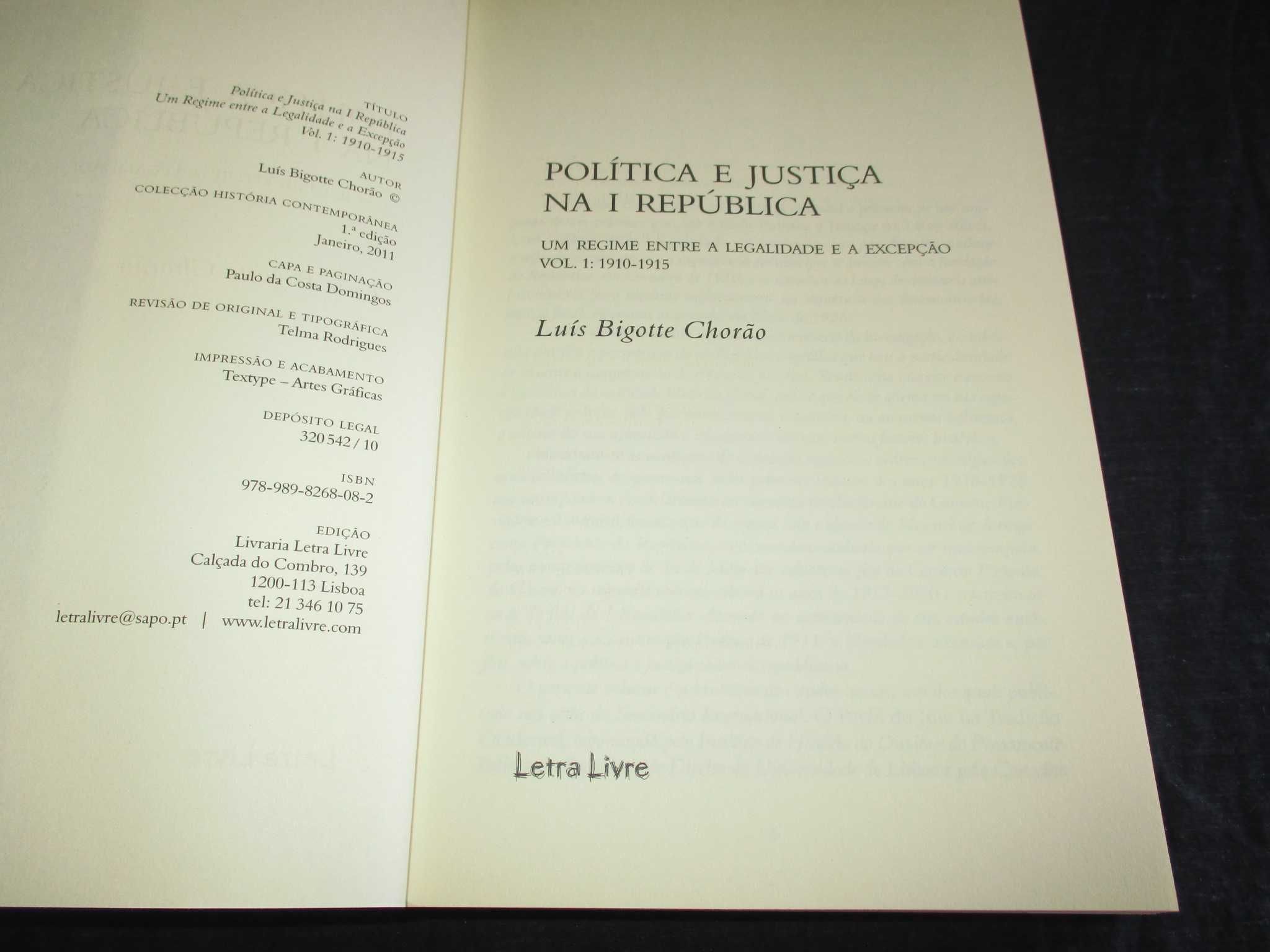 Livro Política e Justiça na I República 1910 a 1915