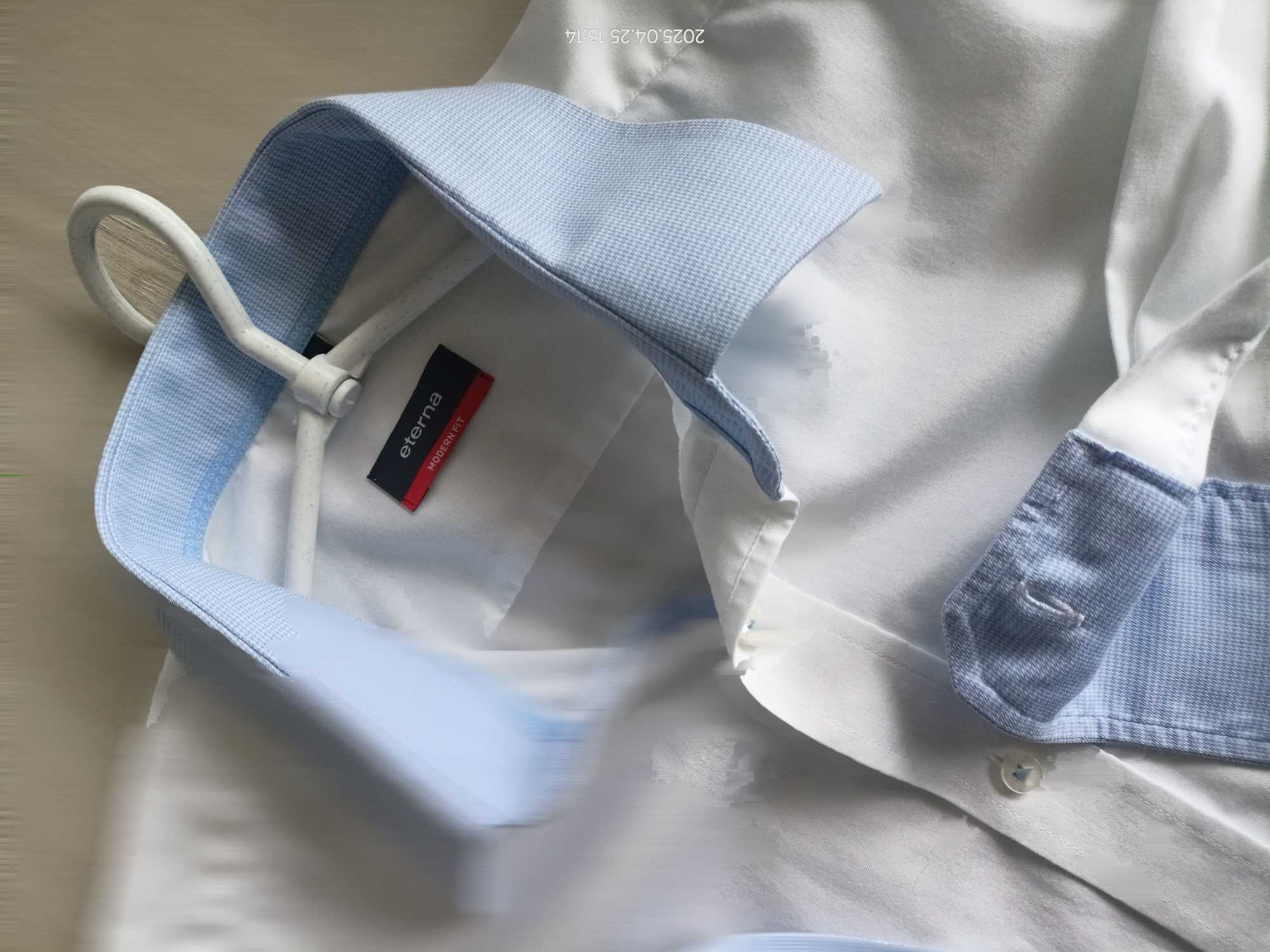 Koszula ETERNA Modern FIT M-L  41 16 szwajc j.nowa biznesowa bawełna