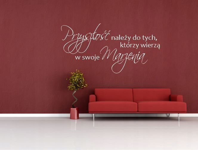 Napis na ścianę naklejka cytat PRZYSZŁOŚĆ ścienny