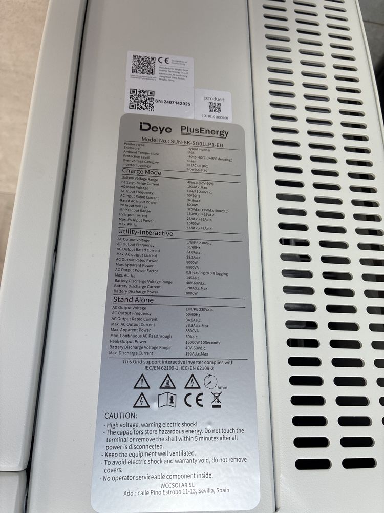 Продається інвертор DEYE SUN-8k-SG01LP1
