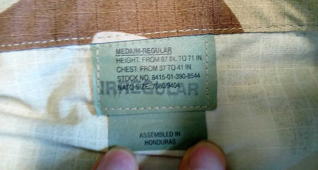 Bluza BDU US.Army 3C Desert Truspec r.Medium Regular made in honduras