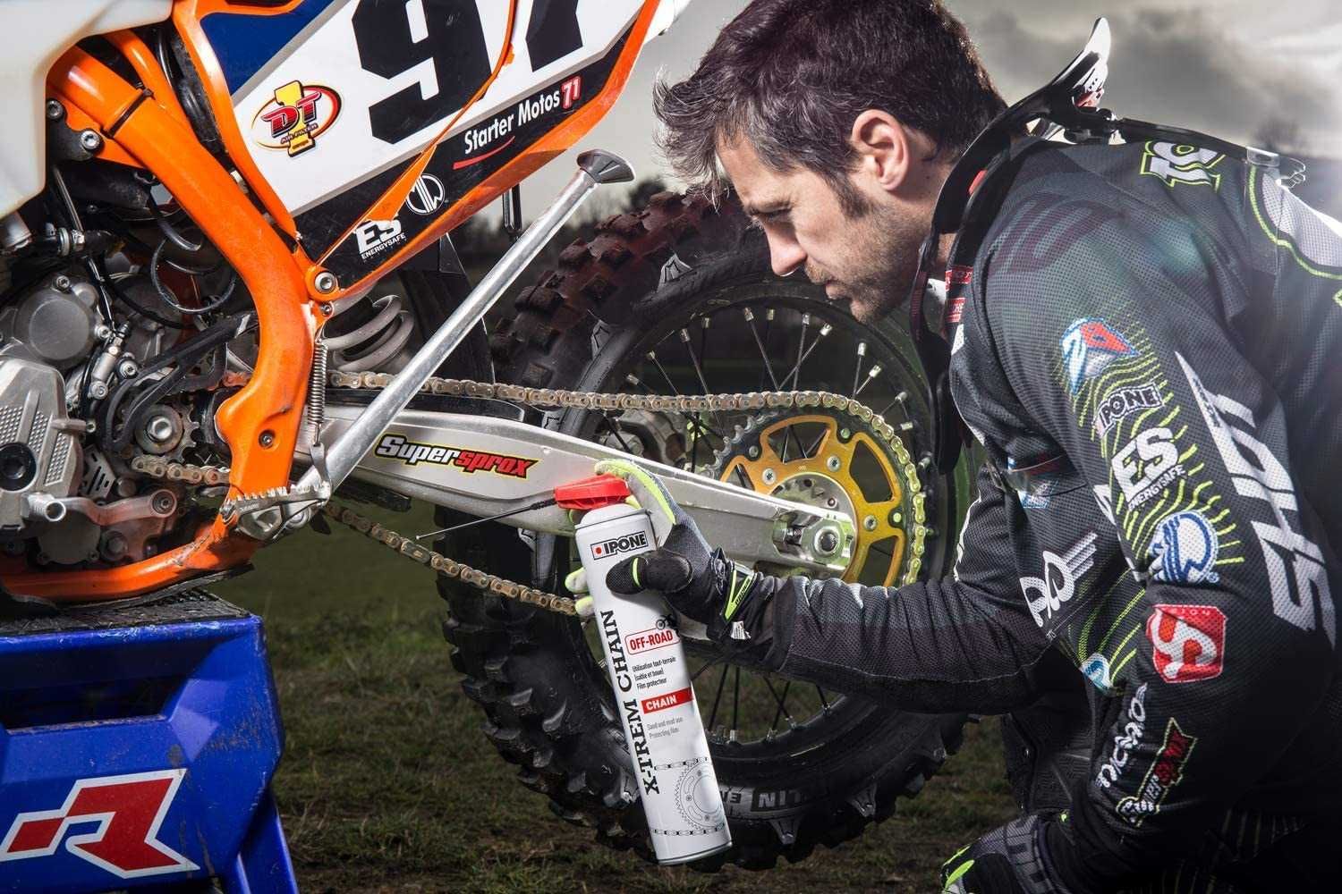 Комплект для цепи IPONE OFF-ROAD CHAIN CARE Смазка + Очиститель+ Щетка