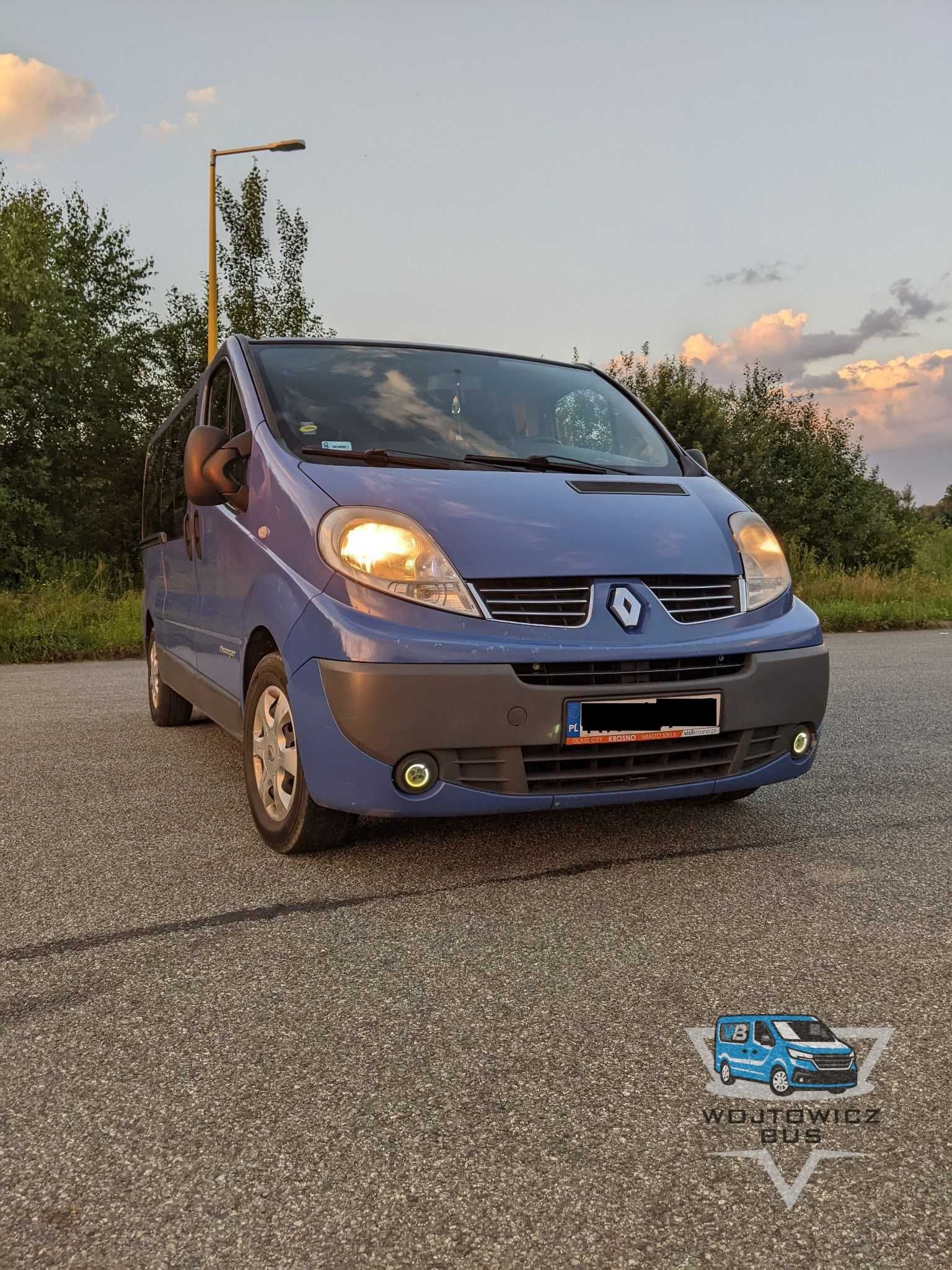 Wynajem busów 9-osób Renault Trafic long(II i III gen.) z/bez kierowcy