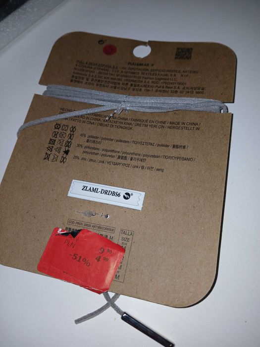 Hoker rzemyk Pull&Bear srebrny