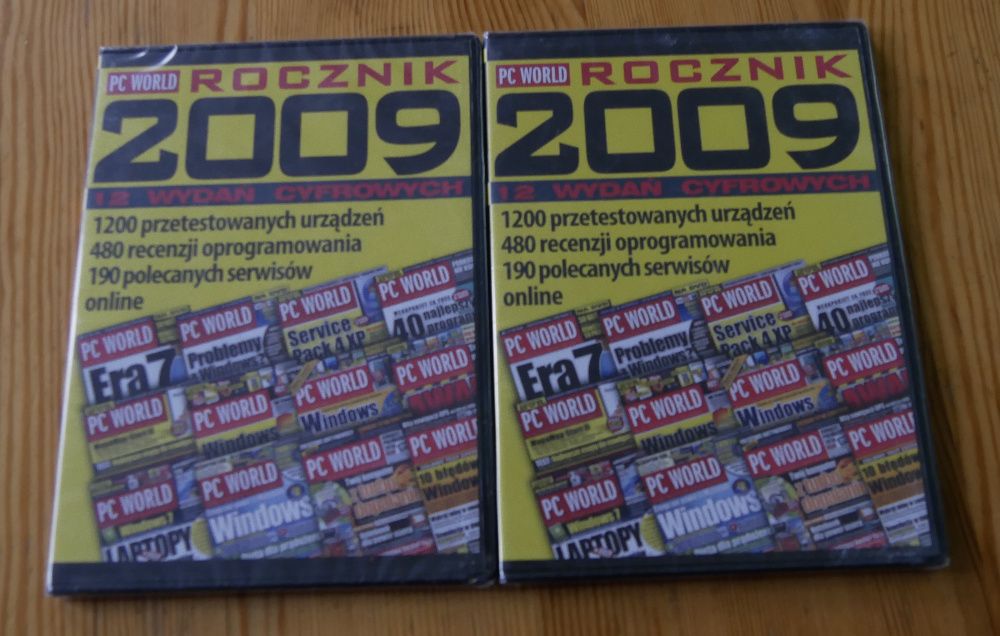 PC World Rocznik 2009 Płyta DVD 2szt Komputery Gry Programy