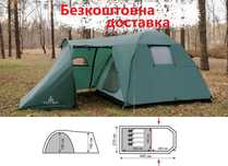 Палатка 4 х местная туристическая с тамбуром двухслойная Totem Catawba