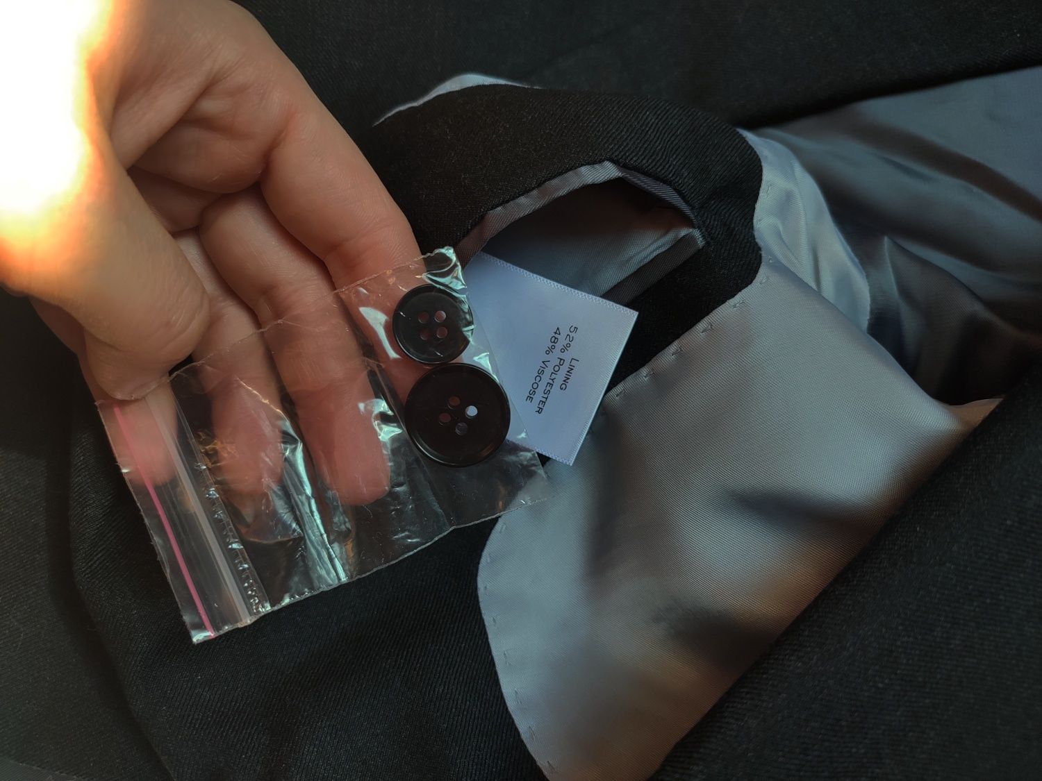 Czarna elegancka marynarka męska 100% wełna super 110s Charles Tyrwhit