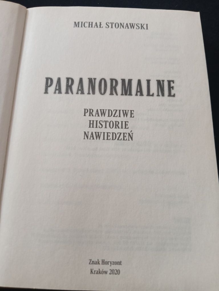 Książka,, Paranormalne,, Michał Stonowski,cena 10 zl