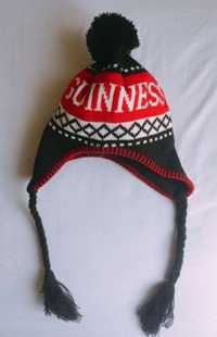 Шапка Guinness утеплённая, флисовая шапка, зимняя вязаная шапка