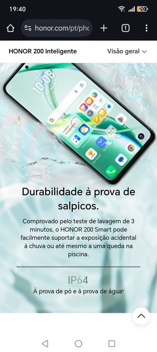 Honor 200 Smart 5G novo certificado a prova de quedas/água/factura/gar