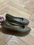 Baleriny Bugatti skóra naturalna khaki i brąz elastyczne wygodne r.40