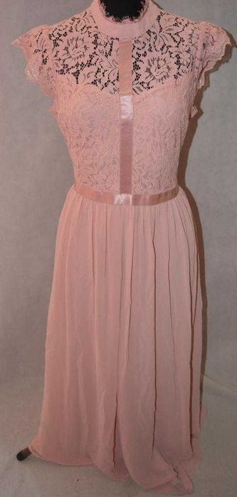 Zwiewna sukienka z koronkową górą Miusol L