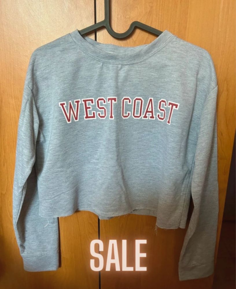 Crop top bluza West Coast szary S