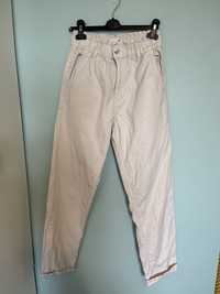 Beżowe spodnie mom jeans baggy 34