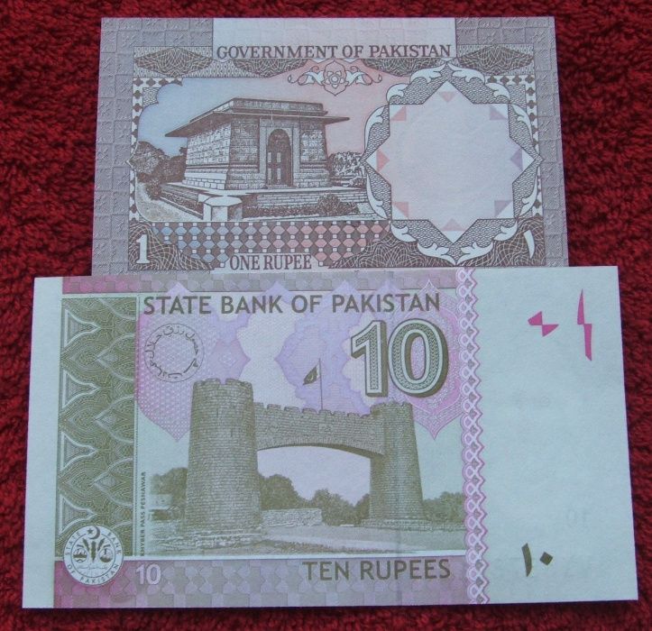 PAKISTAN Kolekcjonerskie Banknoty Zestaw - 2 sztuki UNC