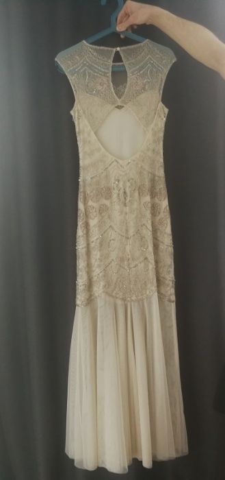 Sukienka długa Miss Selfridge PHOEBE cream/świadkowa/panna młoda
