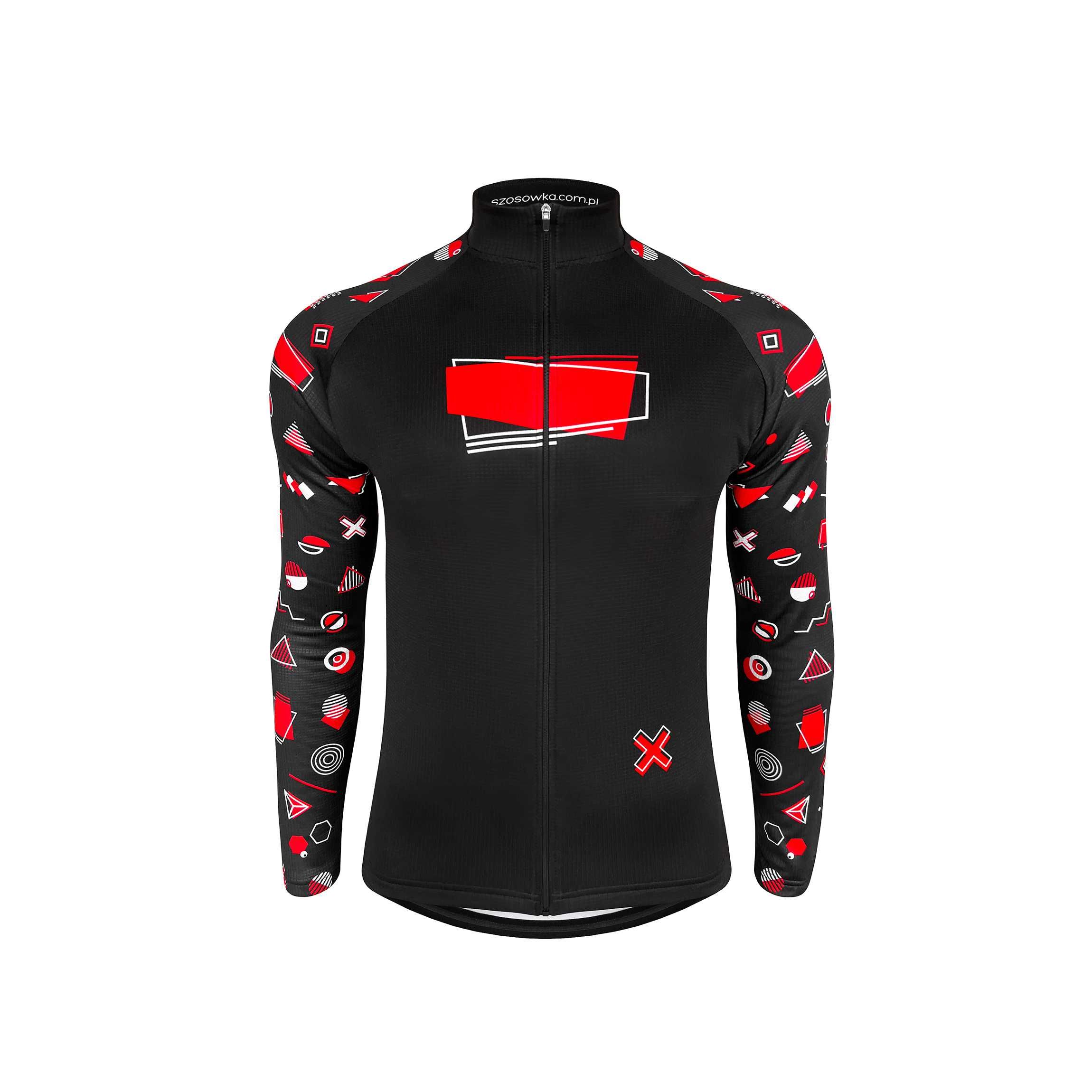 Ocieplana bluza kolarska, geometryczna, szosowka.com.pl