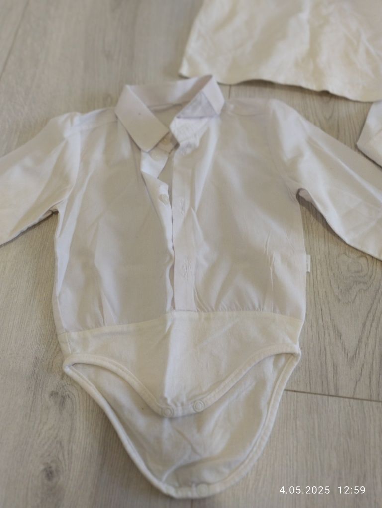 Elegancki zestaw na chrzest r. 74 dla chłopca