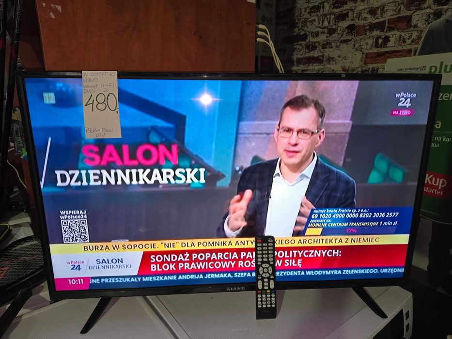 TV Kiano Smart 40 cali.PL. Pilot.Tanio.LED. DVBT-2. REZERWACJA.