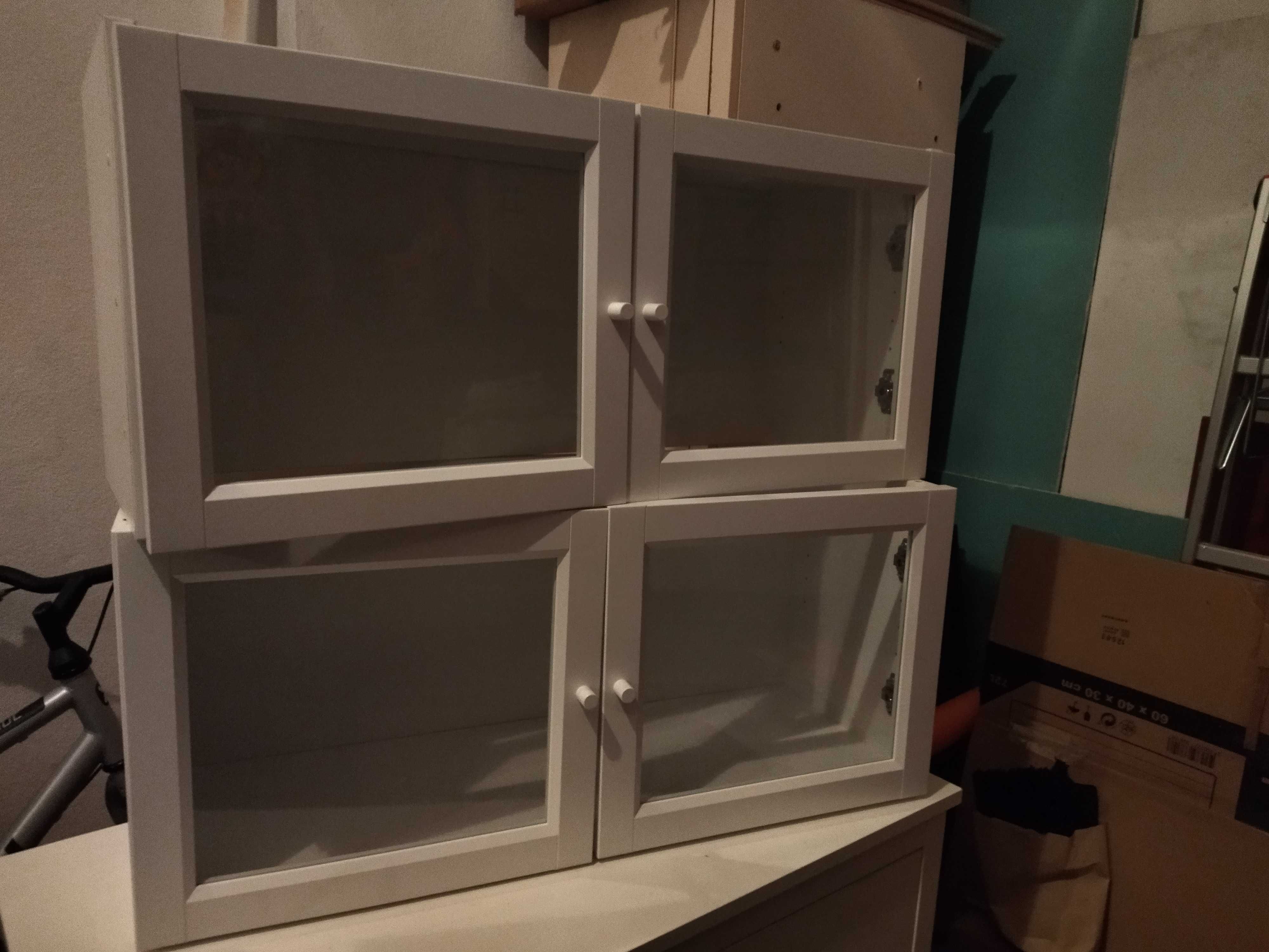 2 Extensões + portas de vidro oxberg para estante Billy - Ikea