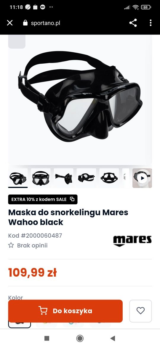 Maska do snorkelingu Mares Wahoo black