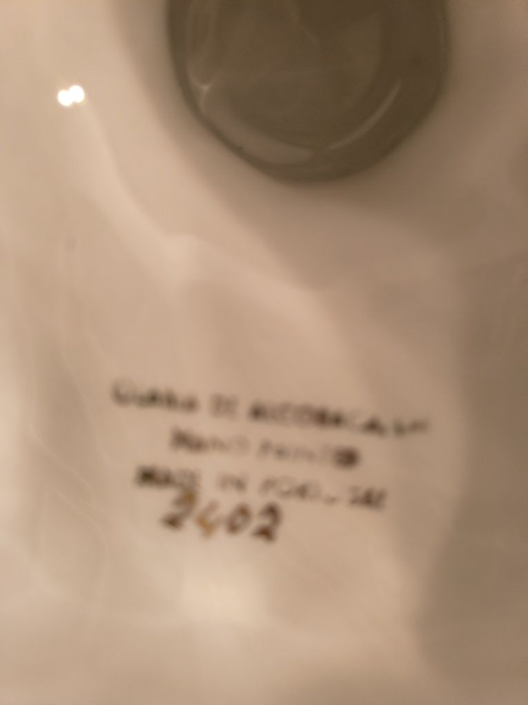 Peça vintage numerada de Alcobaça pintada a mao