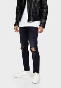 Нові Topman W28 L32 XS-S Stretch Skinny чоловічі джинси штани рвані