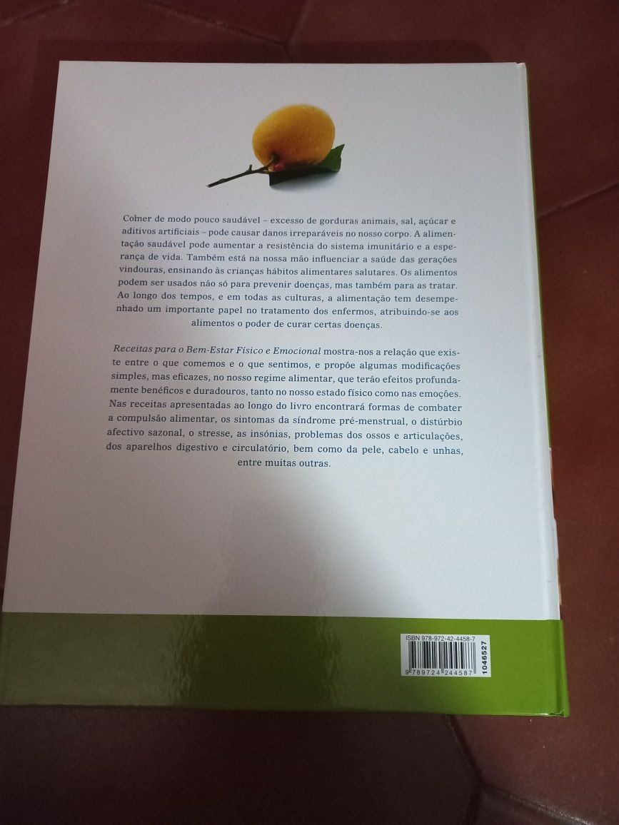 Livro novo Receitas para o Bem-Estar Fisico e Emocional.