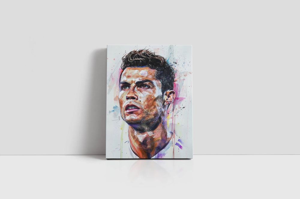 Obraz na płótnie Cristiano Ronaldo CR7 w nowoczesnym stylu 75x100 cm