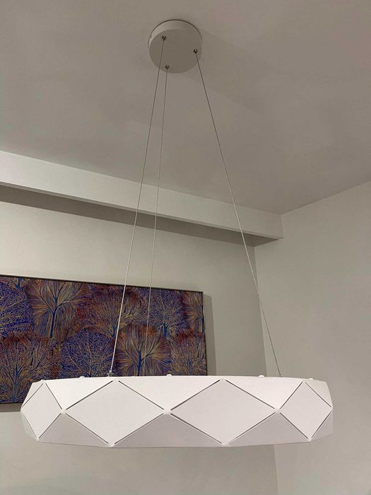 Lampa wisząca Reus biała 60cm