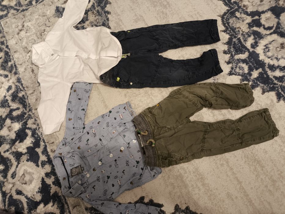 Zestaw spodni ocieplane, koszule na święta paczka dla chłopaka 80