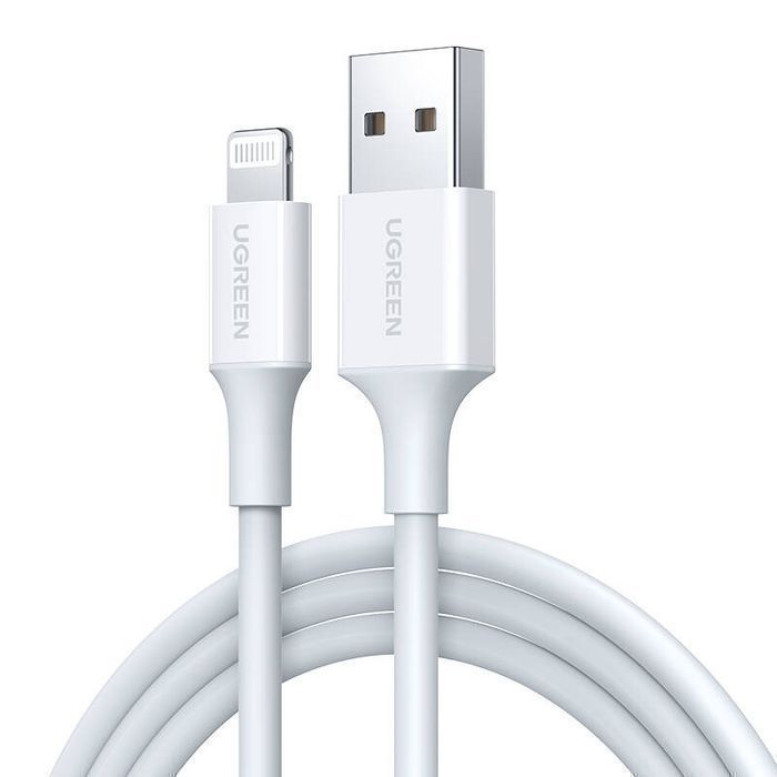Kabel Lightning Do Usb Ugreen 2.4A Us155, 0.5M (Biały)