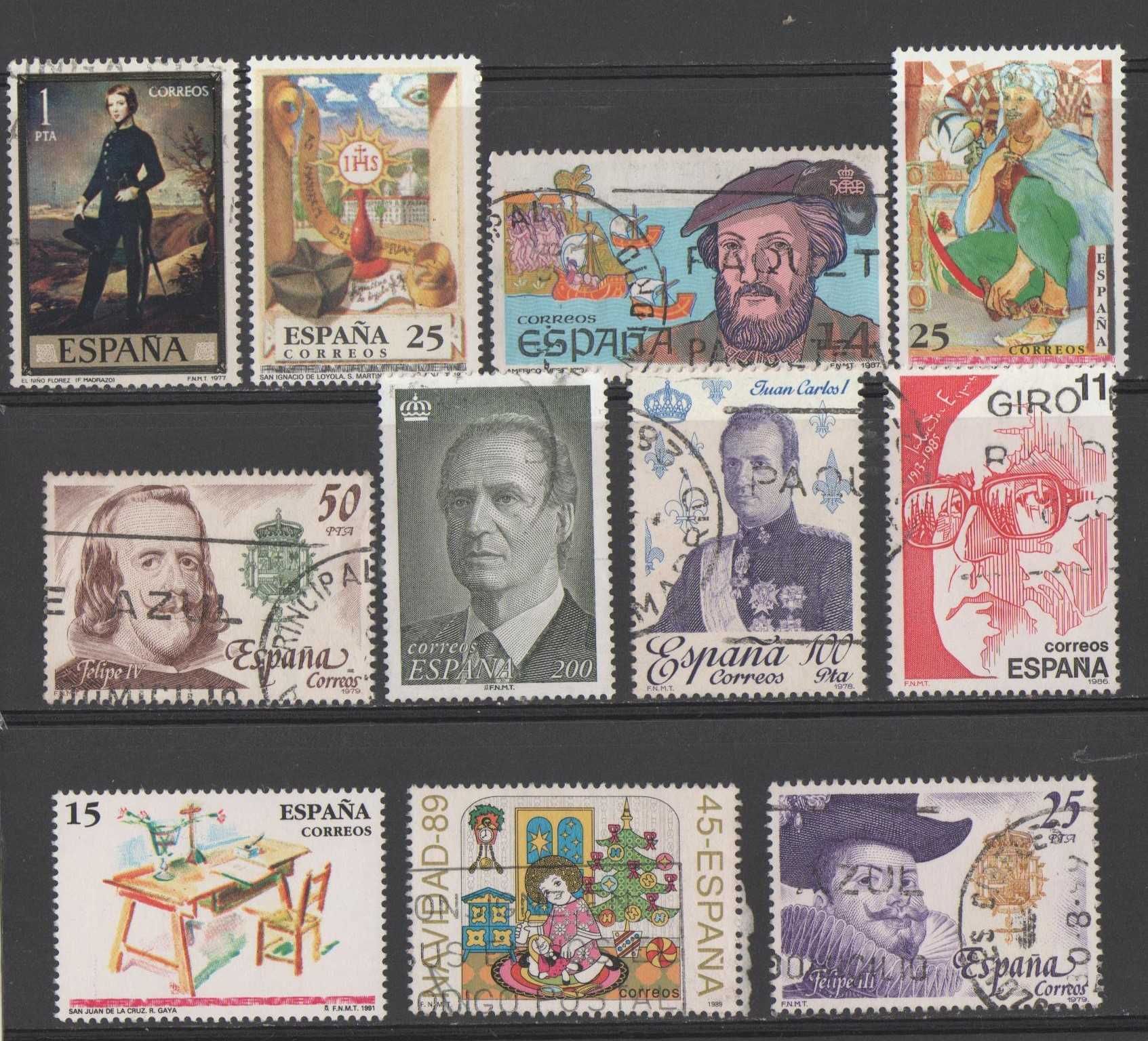 Filatelia: Espanha, 72 selos novos e usados