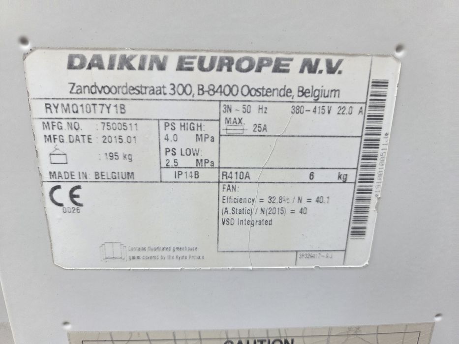 Agregat chłodniczy Daikin RYMQ10T7Y1B klimatyzator klimatyzacja